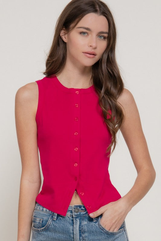 Berry Button Top