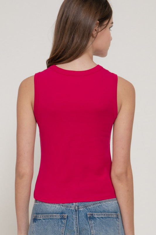 Berry Button Top