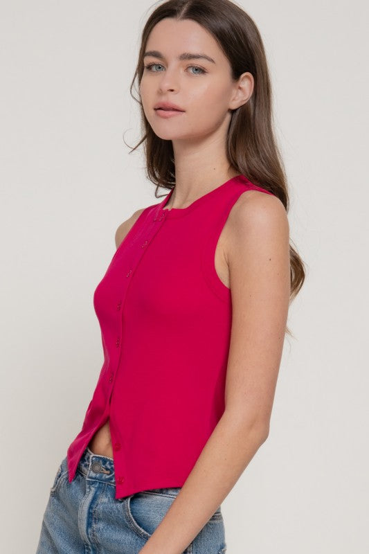 Berry Button Top