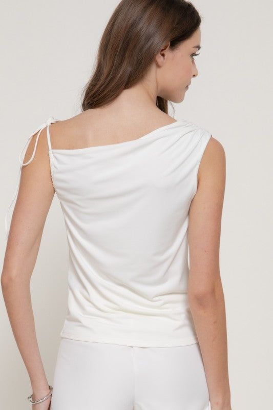 Sleeveless One Shoulder Top