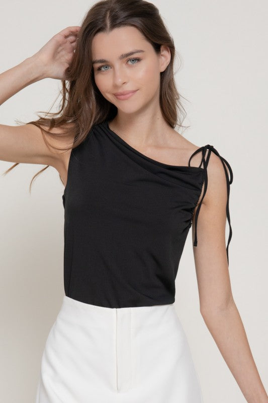 Sleeveless One Shoulder Top