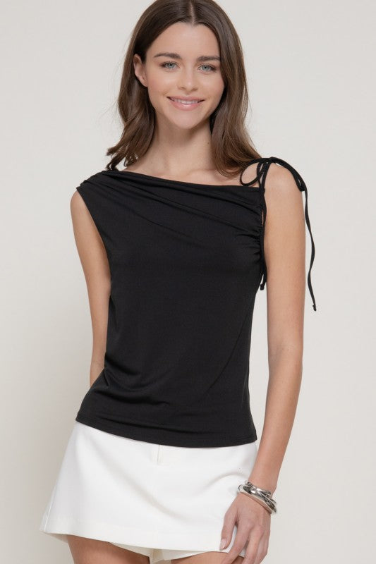 Sleeveless One Shoulder Top