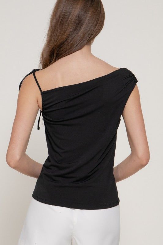 Sleeveless One Shoulder Top
