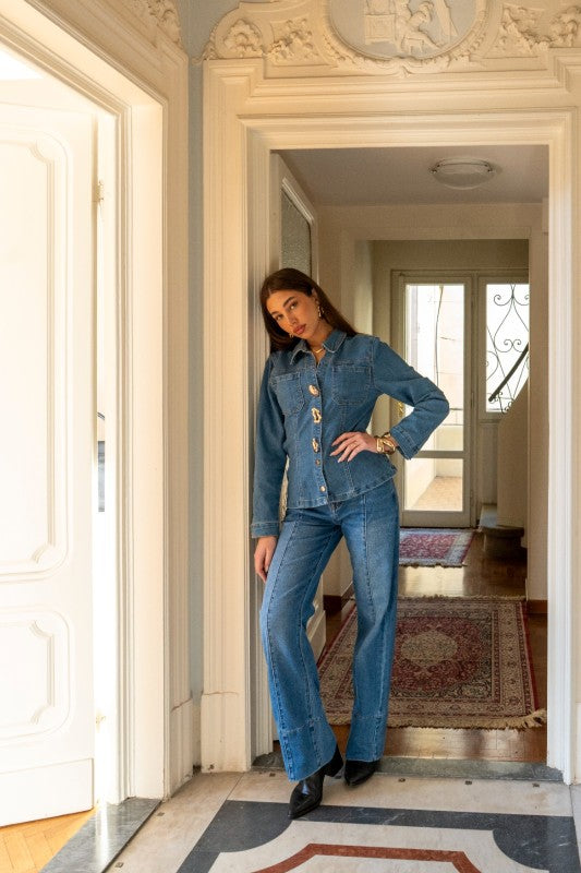 Chunky Denim Top