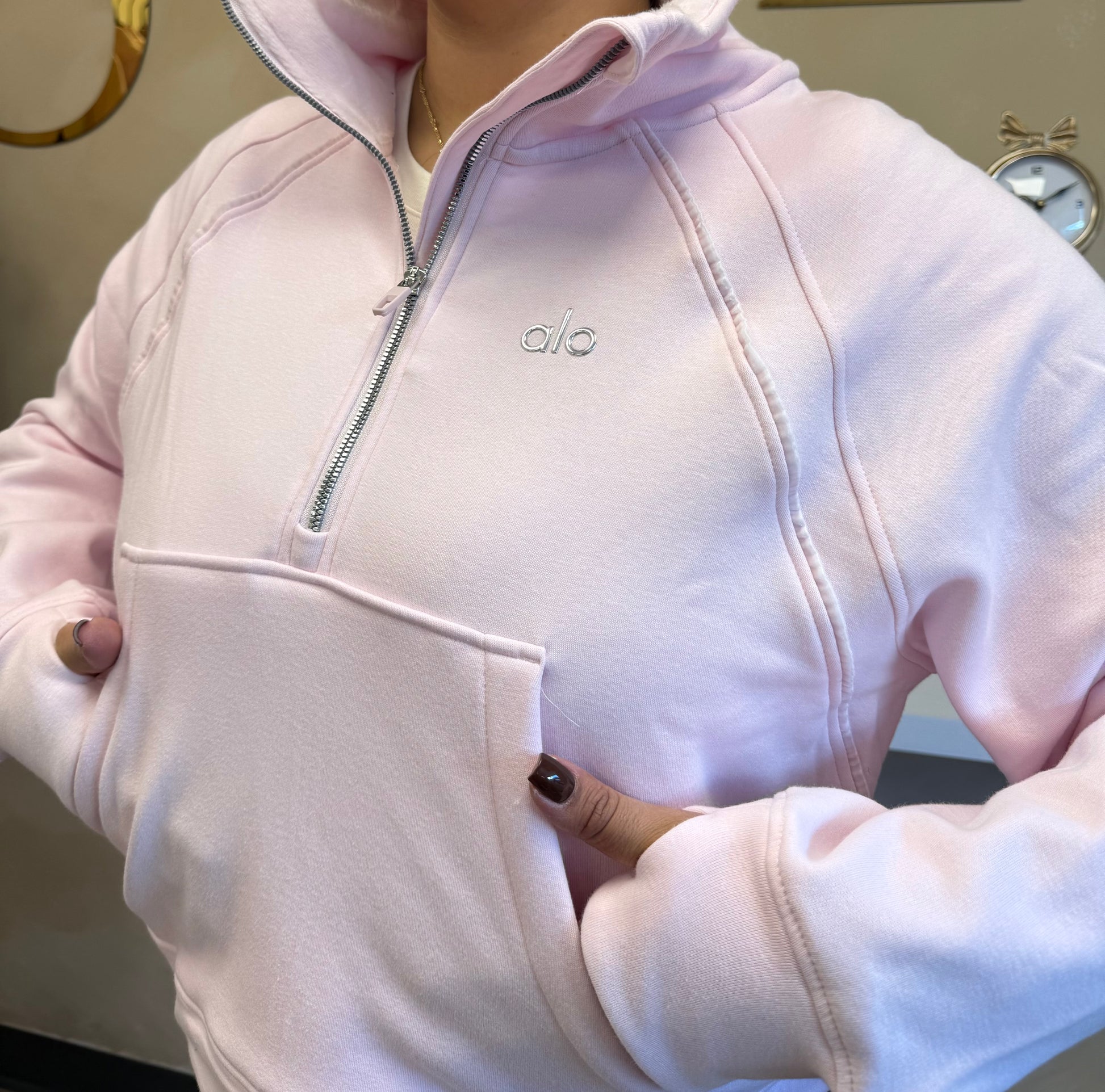 Blush Fleece Half Zip