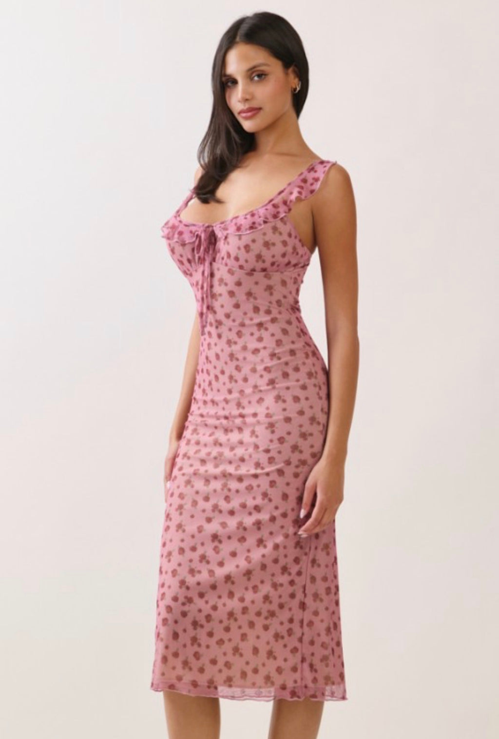 Blushing Bloom Midi Dress