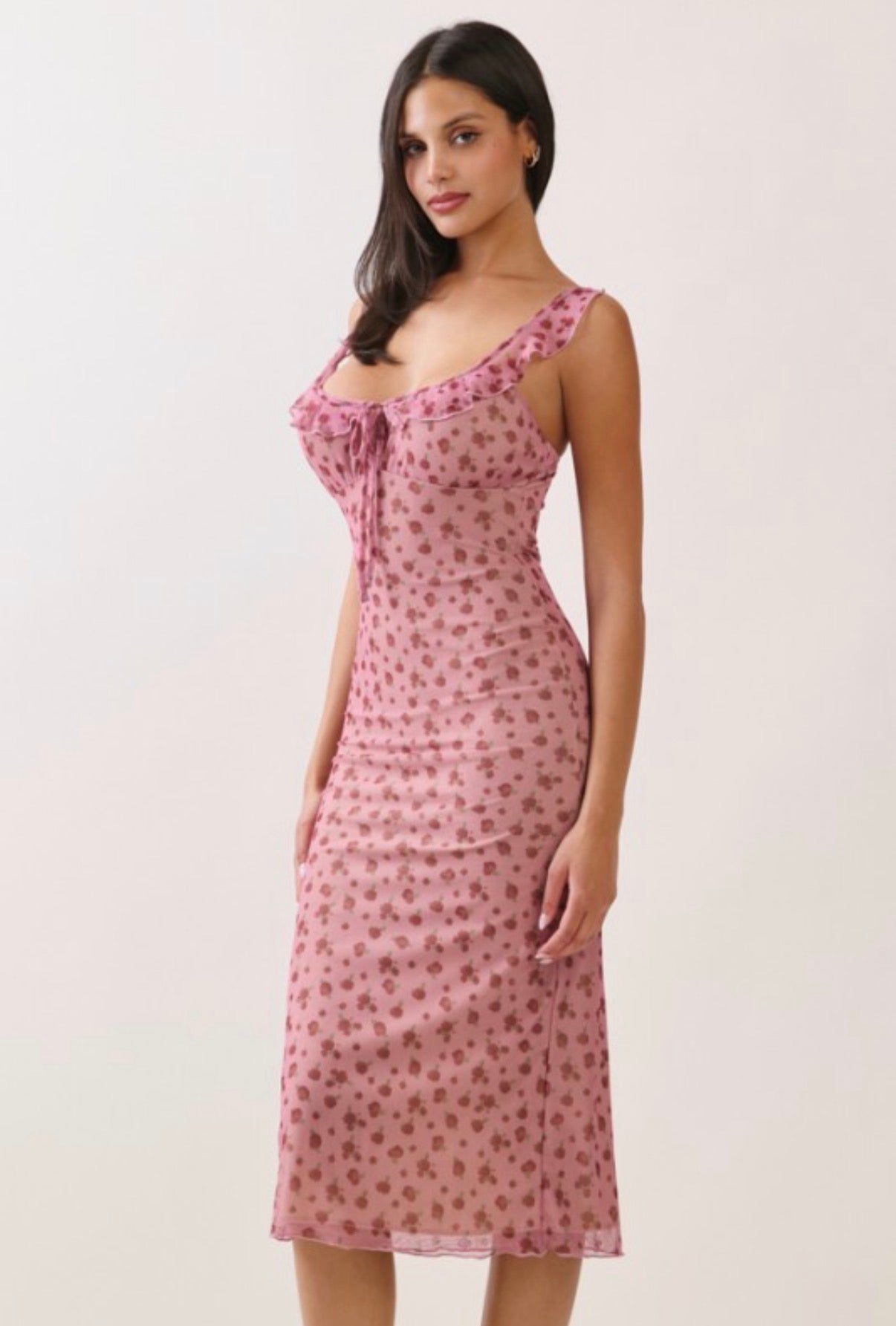 Blushing Bloom Midi Dress